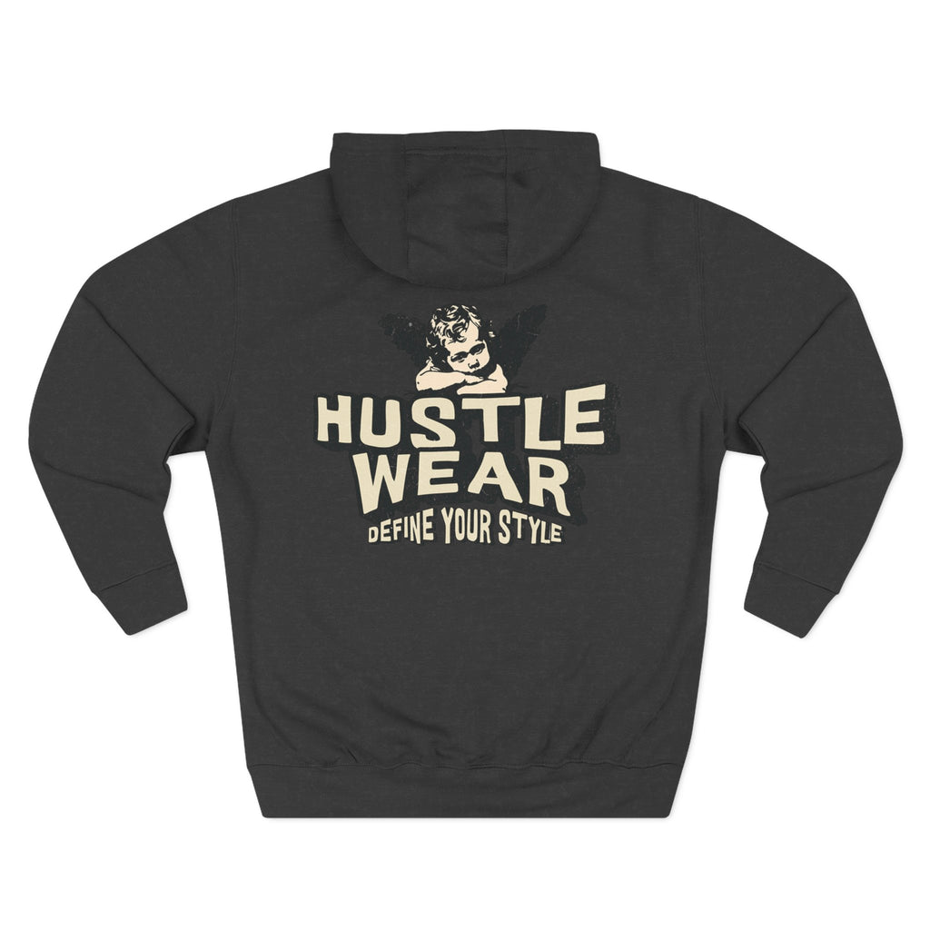 Hustle Wear Fleece Hoodie — 'HUSTLE WEAR: Define Your Style' Graphic Hoodie