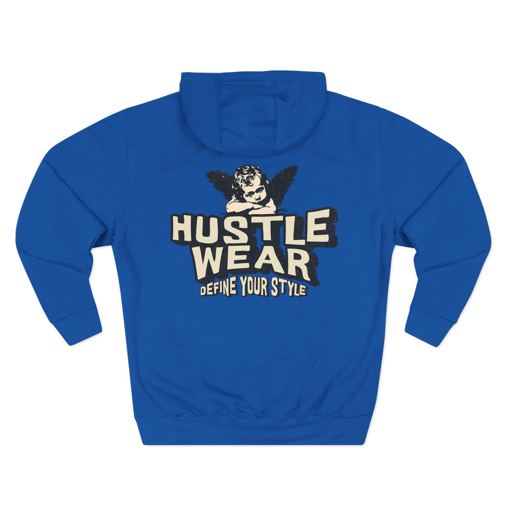 Hustle Wear Fleece Hoodie — 'HUSTLE WEAR: Define Your Style' Graphic Hoodie