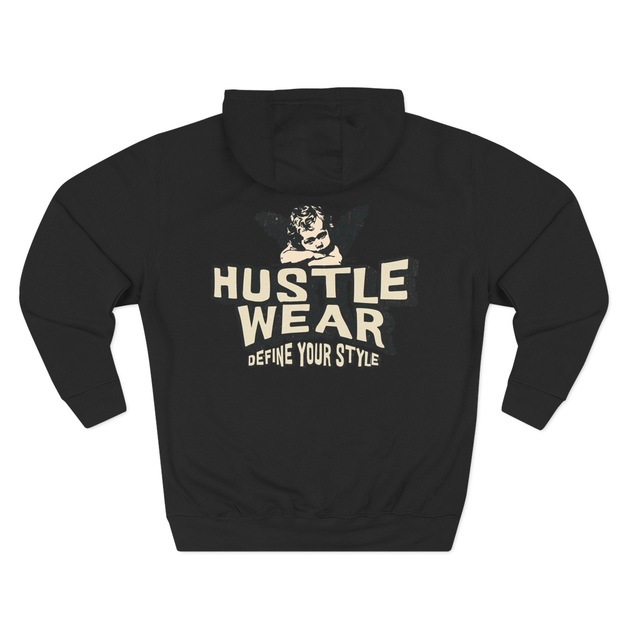 Hustle Wear Fleece Hoodie — 'HUSTLE WEAR: Define Your Style' Graphic Hoodie