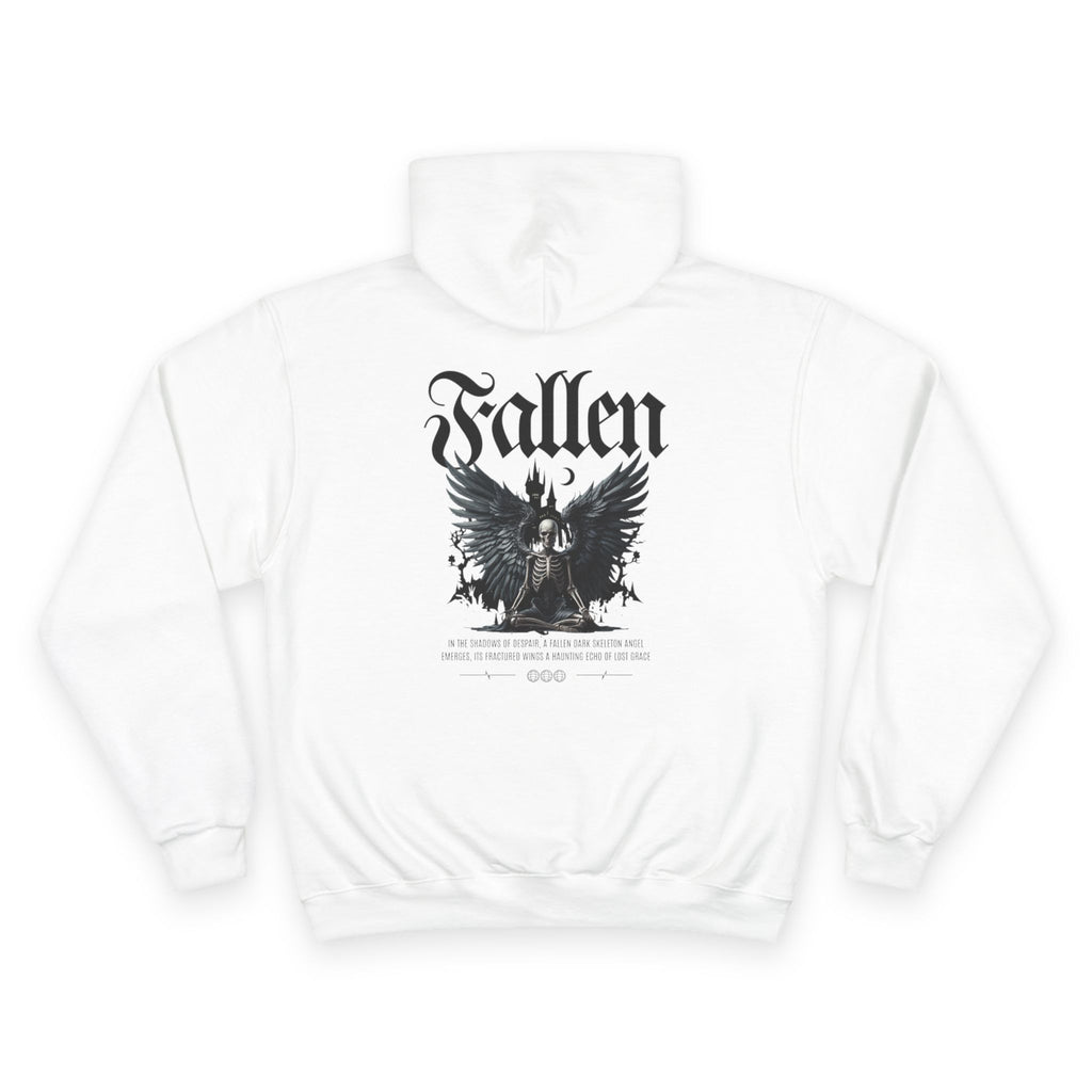 Fallen Angel Graphic Hoodie — Gothic Winged Back Print