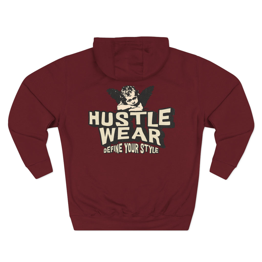 Hustle Wear Fleece Hoodie — 'HUSTLE WEAR: Define Your Style' Graphic Hoodie