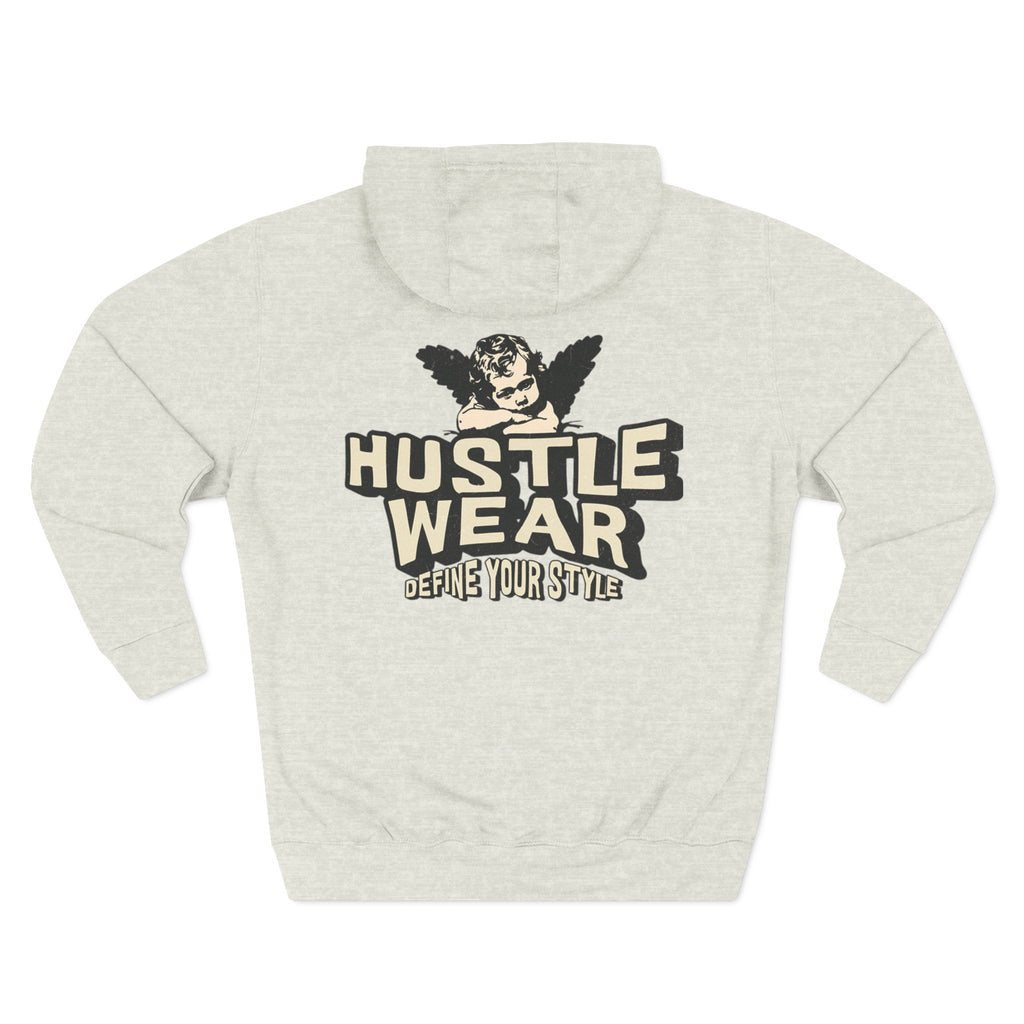 Hustle Wear Fleece Hoodie — 'HUSTLE WEAR: Define Your Style' Graphic Hoodie
