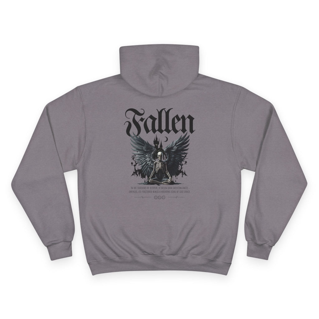 Fallen Angel Graphic Hoodie — Gothic Winged Back Print