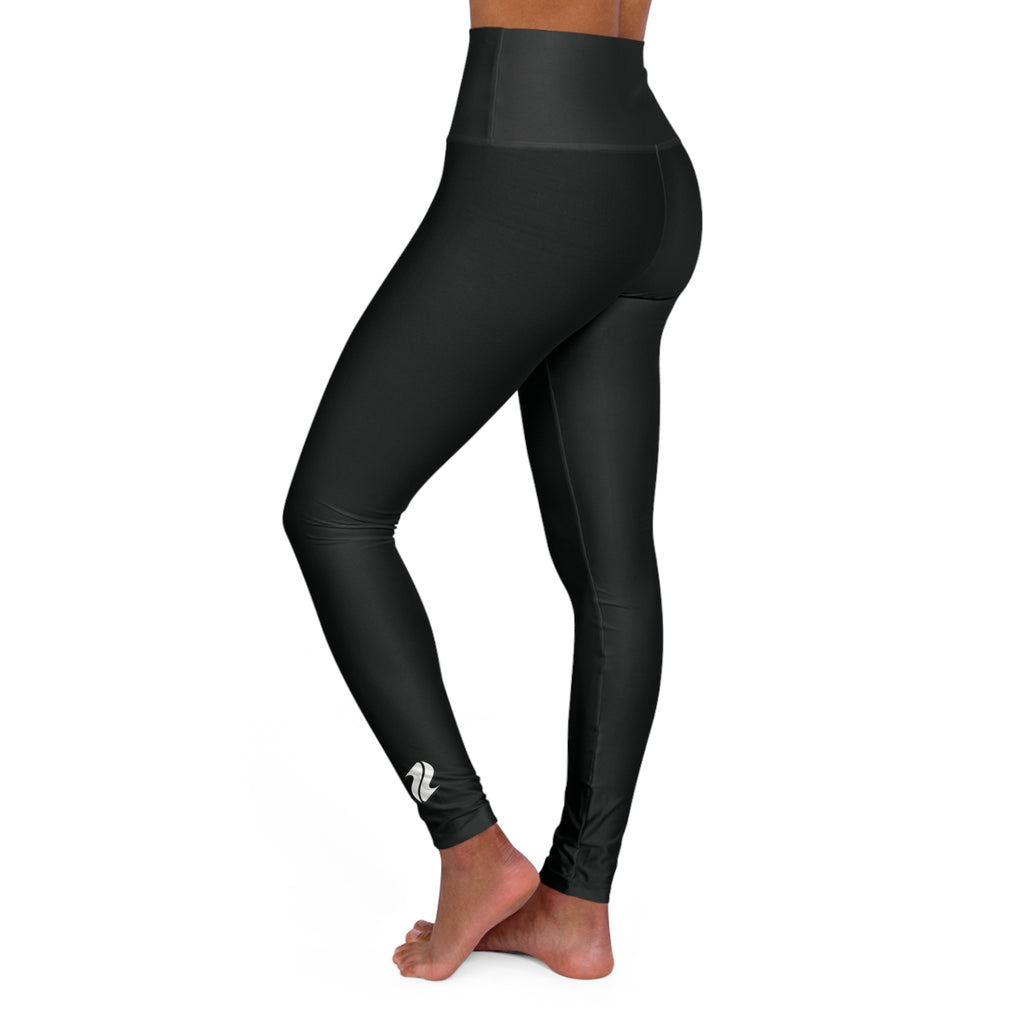 High-Waisted Pink Yoga Leggings – Smooth AOP Activewear