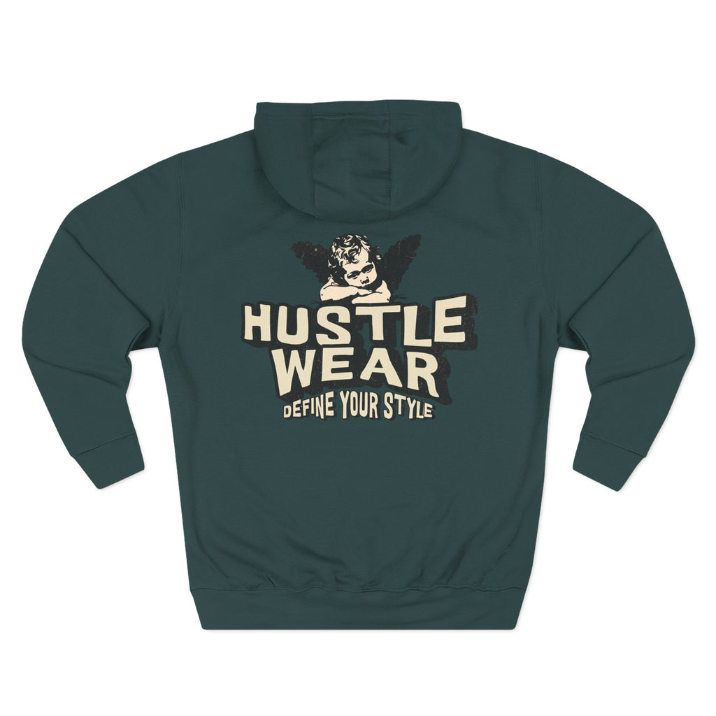 Hustle Wear Fleece Hoodie — 'HUSTLE WEAR: Define Your Style' Graphic Hoodie