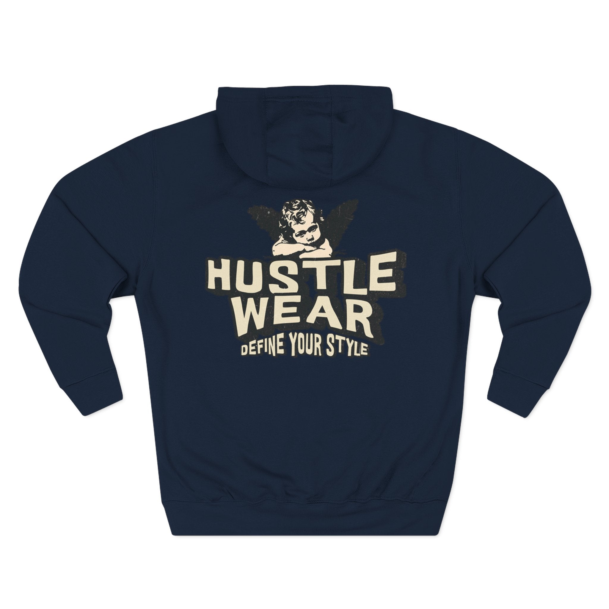 Hustle Wear Fleece Hoodie — 'HUSTLE WEAR: Define Your Style' Graphic Hoodie