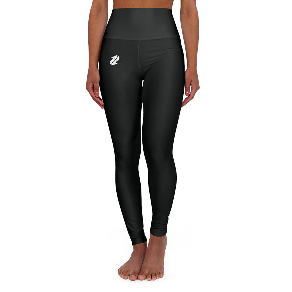 High-Waisted Pink Yoga Leggings – Smooth AOP Activewear