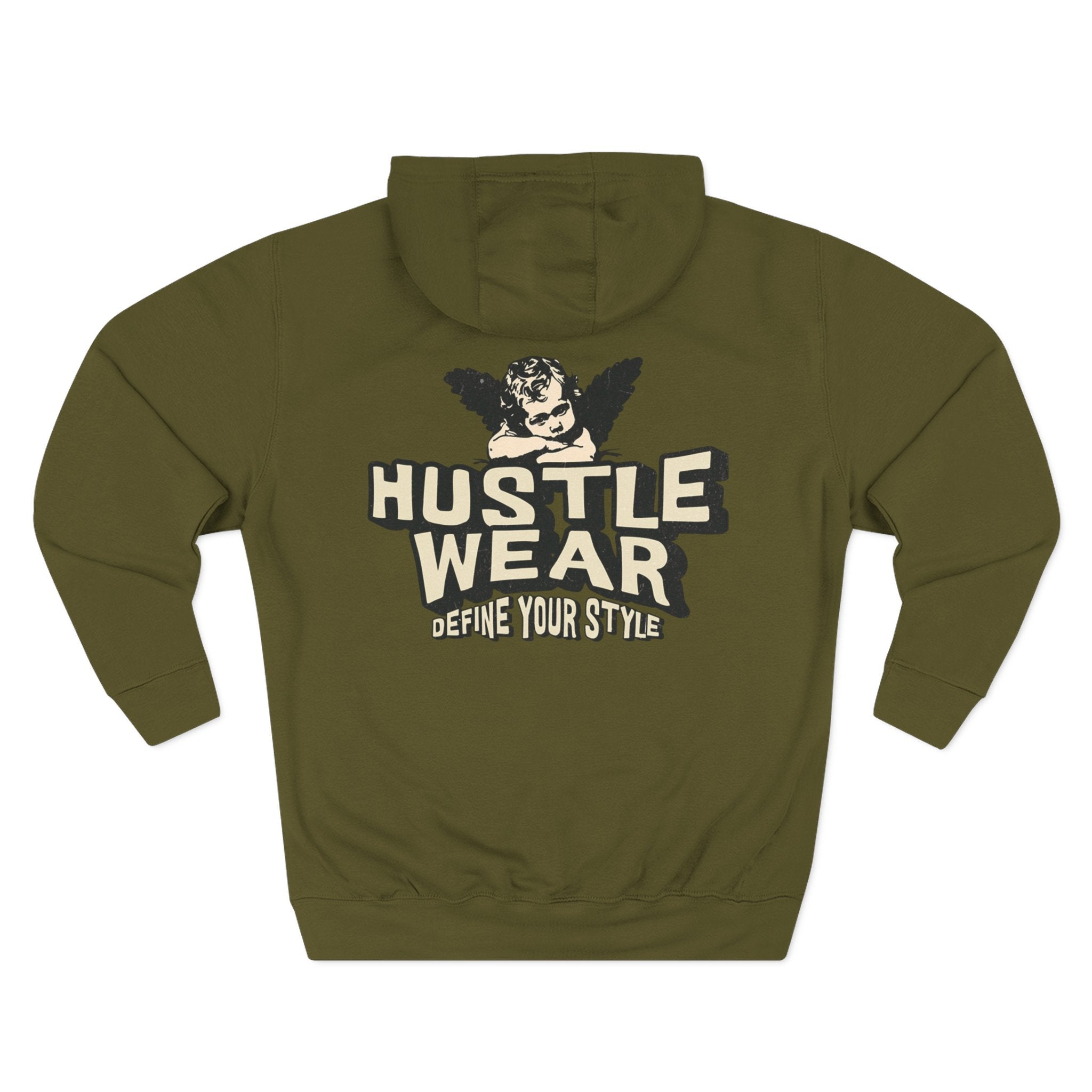 Hustle Wear Fleece Hoodie — 'HUSTLE WEAR: Define Your Style' Graphic Hoodie