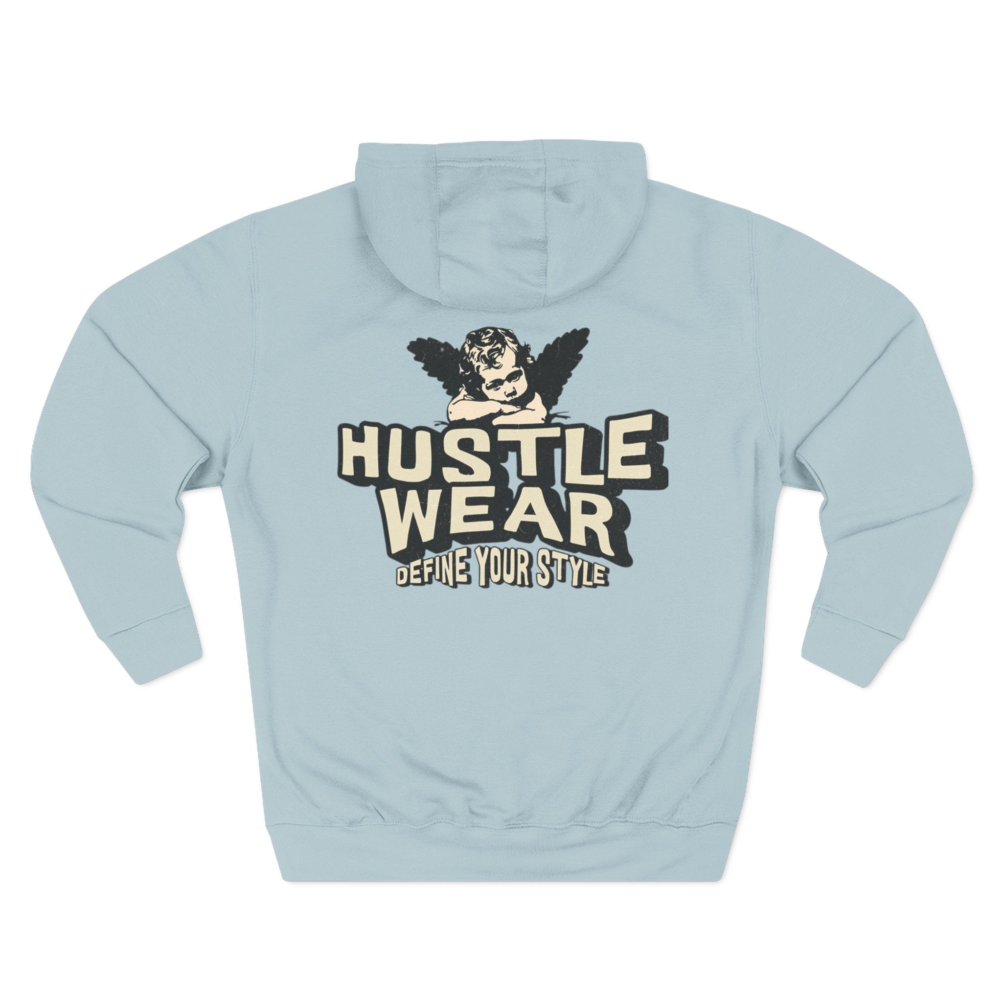 Hustle Wear Fleece Hoodie — 'HUSTLE WEAR: Define Your Style' Graphic Hoodie