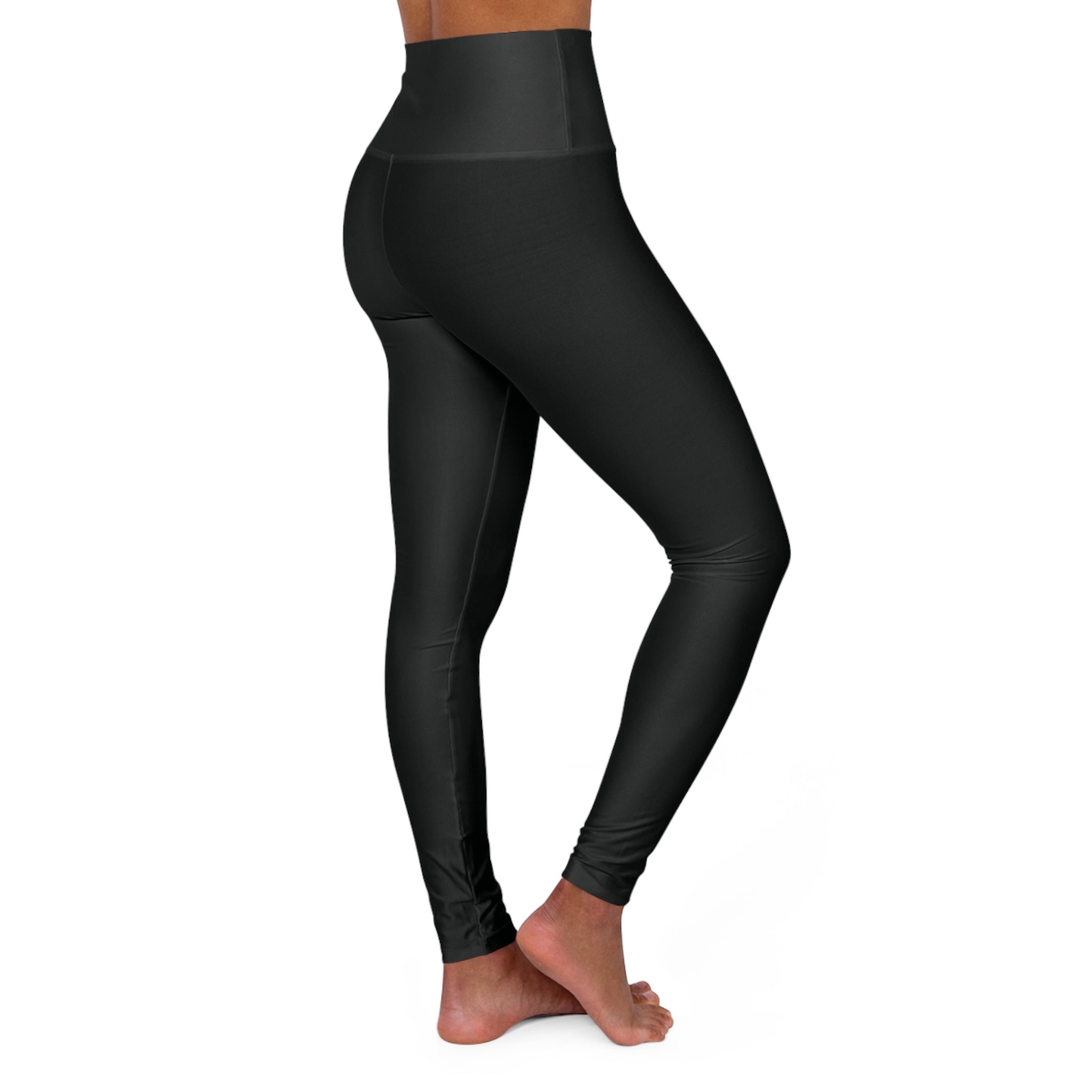 High-Waisted Pink Yoga Leggings – Smooth AOP Activewear