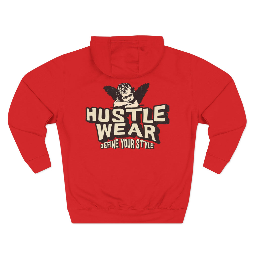 Hustle Wear Fleece Hoodie — 'HUSTLE WEAR: Define Your Style' Graphic Hoodie