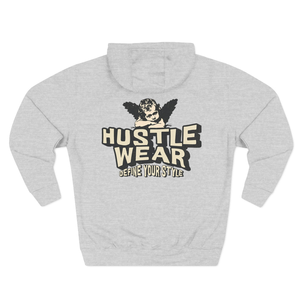 Hustle Wear Fleece Hoodie — 'HUSTLE WEAR: Define Your Style' Graphic Hoodie