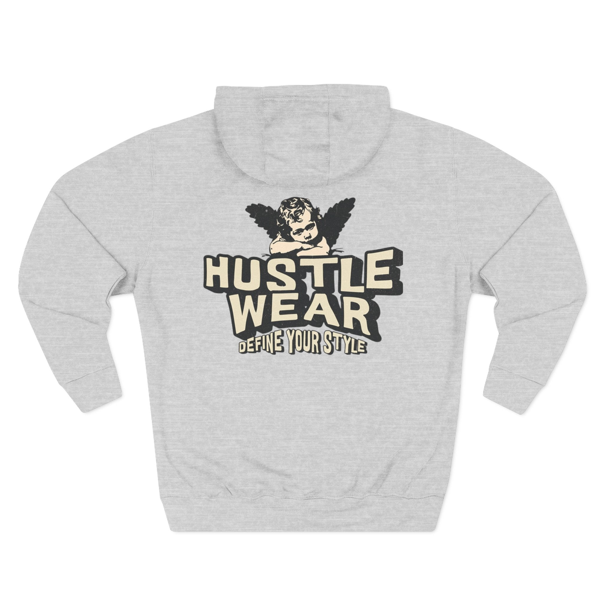 Hustle Wear Fleece Hoodie — 'HUSTLE WEAR: Define Your Style' Graphic Hoodie